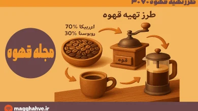 طرز تهیه قهوه ۷۰ ۳۰